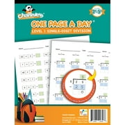 Channie's One Page A Day Single Digit Division Workbook, 8.5 x 11 in, Multicolor, 33 Pages