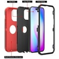 thumbnail image 6 of Xhy iPhone 14 Pro Max Case with Screen Protector Military Grade Heavy Duty Protection 3 in 1 Shockproof Armor Rugged Durable Detachable for iPhone 14 Pro Max 6.7 inch 2022 Phone - Red+Black, 6 of 6
