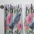 thumbnail image 3 of Designart 'Roses and Whale' Floral Curtain Panel, 3 of 5