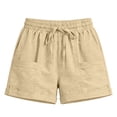 thumbnail image 7 of Women's Casual Summer Elastic Waist Comfy Shorts with Pockets, 7 of 7