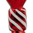 thumbnail image 4 of Set of 2 Shiny Red and White Glittered Candy Christmas Glass Ornaments 4", 4 of 4