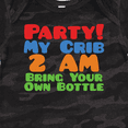 thumbnail image 4 of Inktastic Party at My Crib Boys or Girls Baby Bodysuit, 4 of 5
