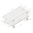 thumbnail image 6 of Hyssop 1-Shelf Wood Coffee Table with Wheels, Natural Tone and Black, 6 of 12