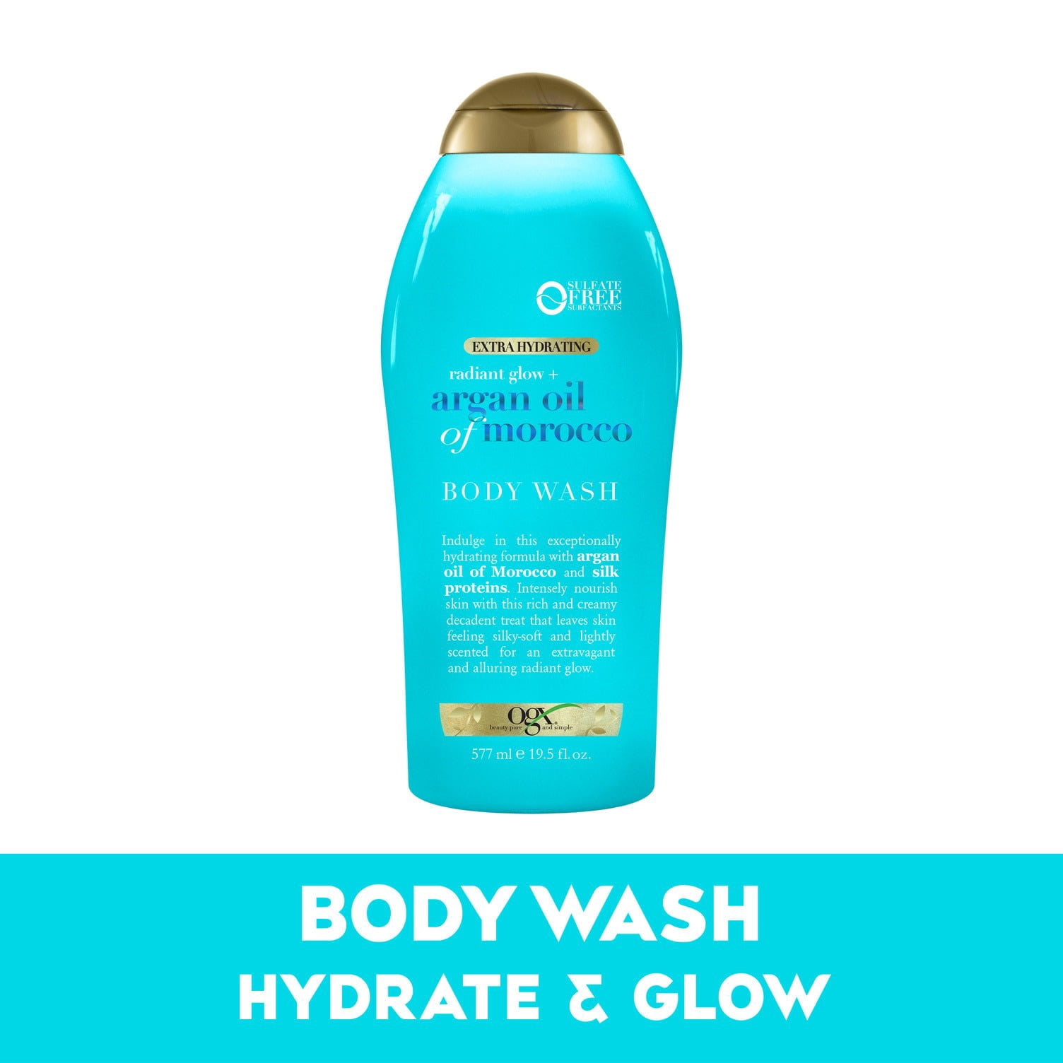 OGX Radiant Glow + Argan Oil of Morocco Body Wash, 19.5 fl. oz