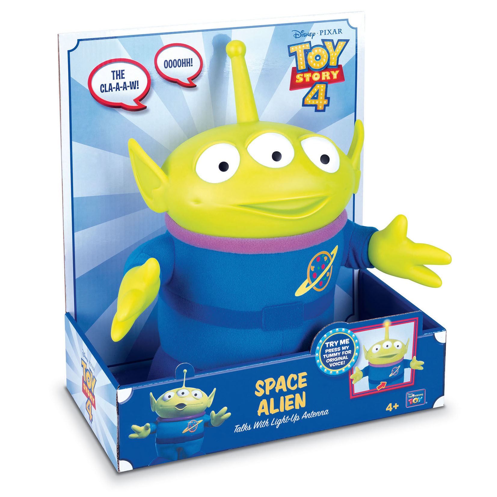 Disney Pixar Toy Story SPACE ALIEN Talks with Light-Up Antenna - image 4 of 5