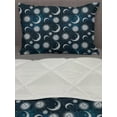 thumbnail image 3 of Sun and Moon Comforter & Sham Bedding Set, Heavenly Bodies in Starry Night Sky Graphic Theme, 3 pcs Duvet Set Microfiber Filling Quilt, 5 Sizes, Violet Blue Grey, by Ambesonne, 3 of 4