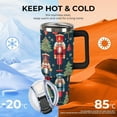 thumbnail image 4 of 40oz Insulated Stainless Steel Tumbler with Handle, Christmas Nutcracker Tree Leakproof Water Bottles Travel Mug with Lid And Straw for Water, Iced Tea Or Coffee for Most Car Cup Holder, 4 of 6