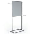 thumbnail image 3 of M&T Displays Metal Eco Info Board, Silver 22x28 Inches Slide-In Poster Sign Holder 1 Tier Double Sided Floor Standing Pedestal Advertising Display with Backing and Anti-Glare Lens, 3 of 7