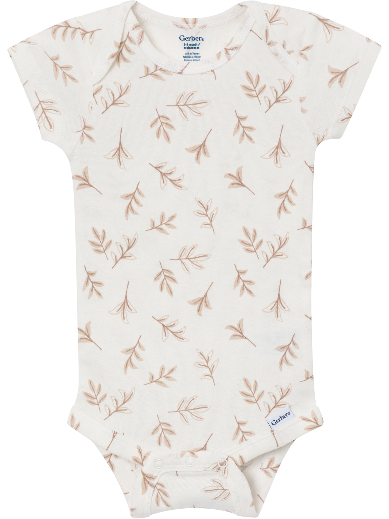 Gerber Baby Neutral Short Sleeve Onesies, 8-Pack, Sizes 0/3 Newborn - 12 Months