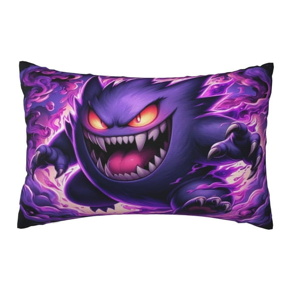 Gengar Throw Pillow Zipper Covers Graphic Pillowcase Case Decorative Bedding Bedroom Decoration 20 x 30 inch