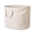 thumbnail image 1 of Design Imports CAMZ37069 Bac de Rangement Rond en Polyester 15 x 16 x 16 Po, Crème - Grand, 1 of 9