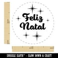 thumbnail image 2 of Feliz Natal Merry Christmas Portuguese Starburst Self-Inking Rubber Stamp Ink Stamper - Orange Ink - Medium 1 Inch, 2 of 7
