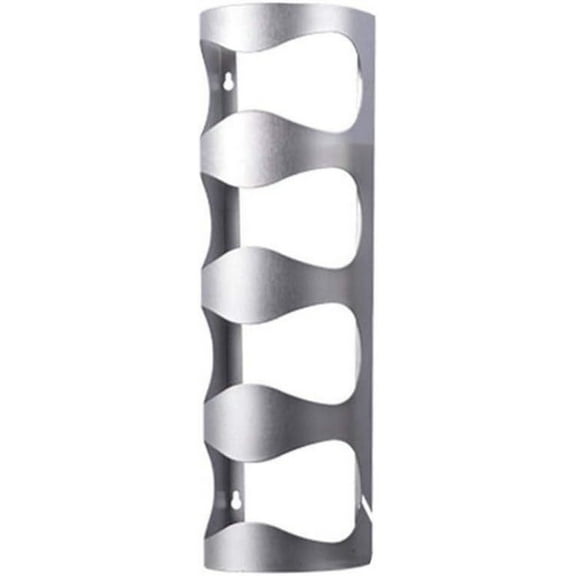 4 Bottles Creative Stainless Steel Wall Mounted Red Wine Holder Wine Bottle Storage Rack Storage Shelf Holders (Color : Silver)
