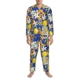 thumbnail image 4 of Bingfone Men'S Pajama Set 2 Piece Loungewear Pjs, Long Sleeve With Pajama Pants-Sicilian Style, 4 of 9