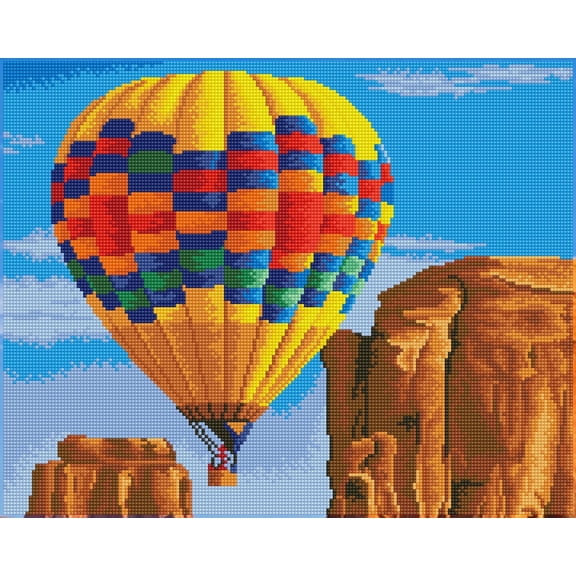 Diamond Dotz® Canyon Flight Hot Air Balloon Diamond Painting Kit - 20" x 16"