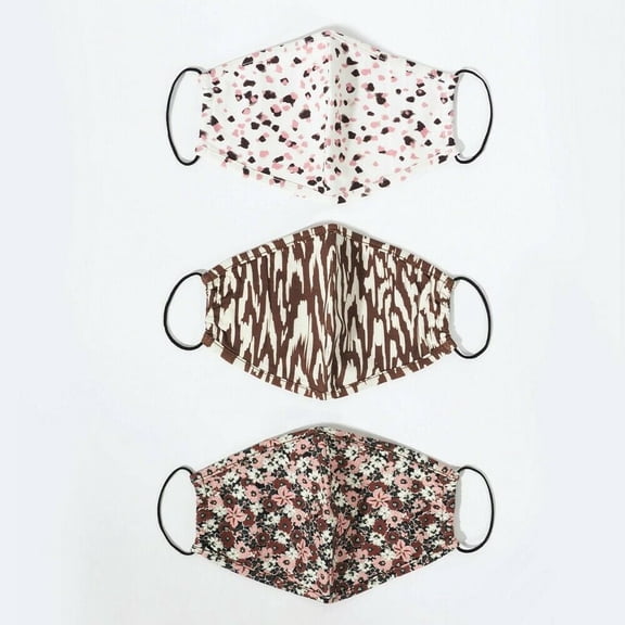 Sanctuary Organic Cotton Adult 3-Pack Printed Polka Dot Face Mask