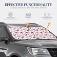 thumbnail image 3 of Kdxio Pineapple Flamingo Print 2-Piece Sun Shade Front Windshield - Foldable Car Front Window Sunshades for Most Sedans SUV Truck, 3 of 6