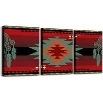 Hieng Pink Western Wall Paintings Southwestern Aztec Canvas Wall Hieng for Living Room Bedroom Boys Girls Exotic Ethnic American Native Posters Pictures Bathroom Wall Decor Boho Hiengwork