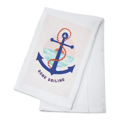 

Dockside Collection Gone Sailing Anchor (100% Cotton Tea Towel Decorative Hand Towel Kitchen and Home)