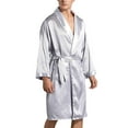 thumbnail image 2 of Donemore Men's Silky Loose Fit Bathrobe Lightweight Pajama Lounge Robe for Home Relaxation, 2 of 7