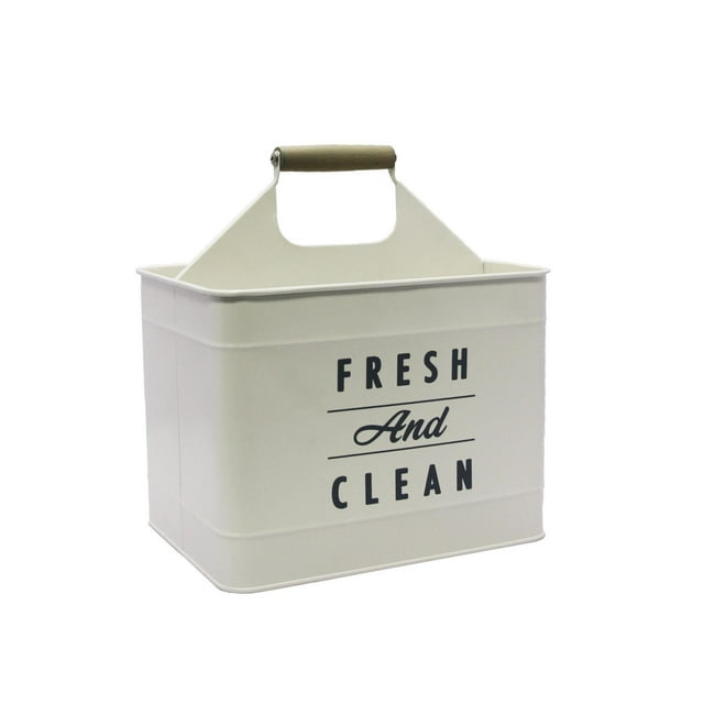 Mainstays Caddy blanchisserie en métal blanc, 1 pièce