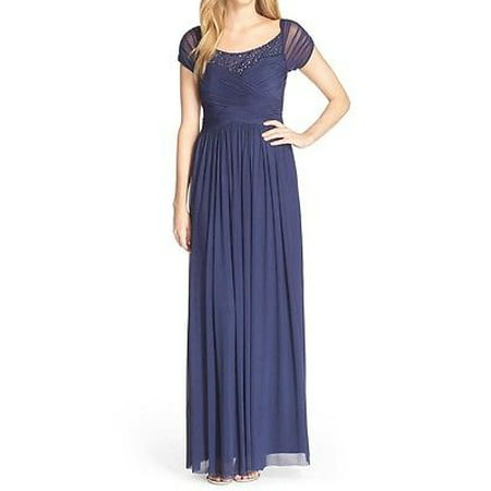 Marina - New 2957-1 Marina Women's Embellished Mesh Fit & Flare Gown ...