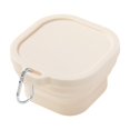 thumbnail image 1 of Tazón plegable Recipiente de almacenamiento de alimentos portátiles para la mochila para estudiantes de cocina Beige, 1 of 8