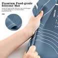 thumbnail image 5 of Non-Stick Silicone Rolling Pin & Dough Mat Set,Rolling Pin with Thick Baking Mat for Kneading Dough,Dark Blue,Baking Essentials,Rolling Mat,JN,1 Set, 5 of 6
