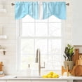 thumbnail image 2 of Tie Up Valance for Windows Sky Blue Vertical Stripes Curtains Valances Rod Pocket Valance Window Treatments Classic Striped Balloon Curtains for Kitchen Living Room Bedroom Bathroom Decor 54x18 Inch, 2 of 9