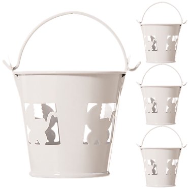 Charmed Colored Small Metal Buckets - 3-Pack Colorful Tin Pails with ...