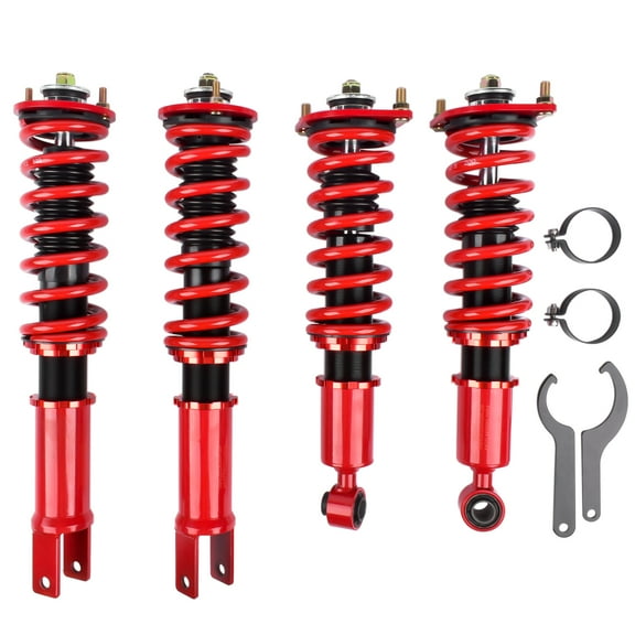 GELUOXI Coilover Spring and Shock Assembly for Nissan 300ZX Coupe 3.0L V6 1990-1996 Red 4Pcs