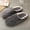 Dark Gray, variant on Women Men Winter Warm Jacquard Soft Bottom Cotton Suede Anti-Slip Slippers Indoor Shoes, Dark Gray M