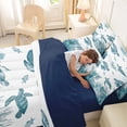 thumbnail image 4 of Erosebridal Ocean Animal Turtle 7-Piece Twin Bedding Sets,White Teal Bedding Comforter Set For Girls Boys,Reversible, 4 of 7