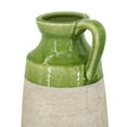 thumbnail image 4 of A&B Home Green and Ivory Two-Tone Ceramic Vase with Handle  6.1" x 5.7" x 11.8", 4 of 10