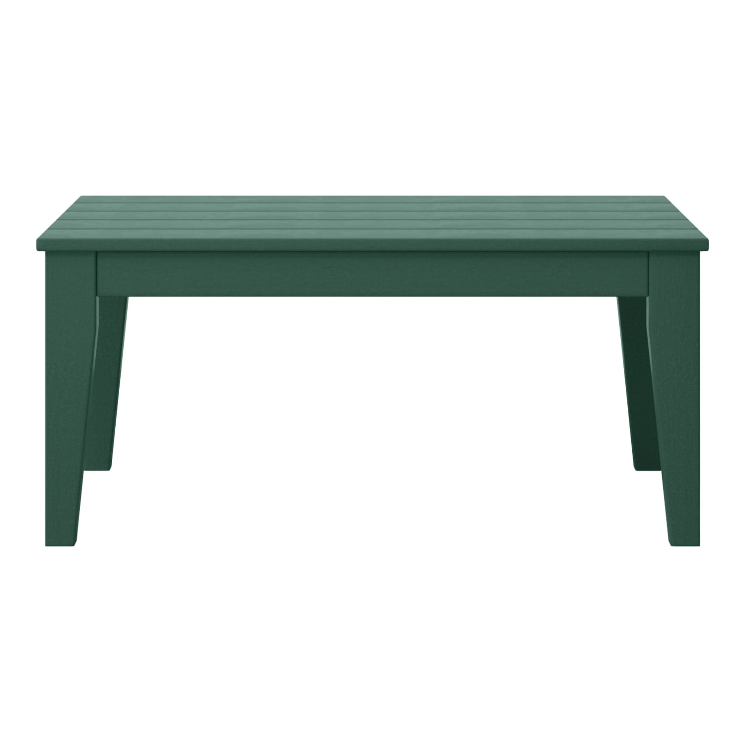 WestinTrends Malibu Low Outdoor HDPE Patio Rectangle Coffee Table, Dark Green