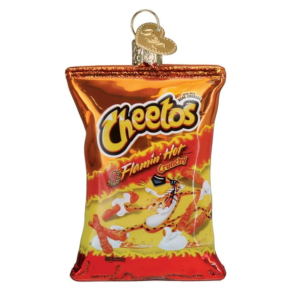 Old World Christmas Flamin' Hot Cheetos Glass Blown Ornament for Christmas Tree