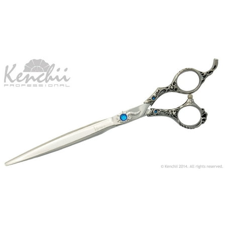 KENCHII Evolution Level-3 8 Inches Convex Edge Scissor in Silver Color