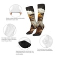thumbnail image 5 of Haiem Funny Bald Eagle Socks, Funny Novelty Crazy Design Cotton Socks Sports Socks Knee High Socks For Men, Women,1Pairs - Gift For Working Friends, 5 of 8
