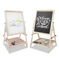 thumbnail image 3 of Fyydes Wooden Height Adjustable Kids Art Easel with Double Sided Drawing Board Chalkboard and Dry Erase White Board, 3 of 7