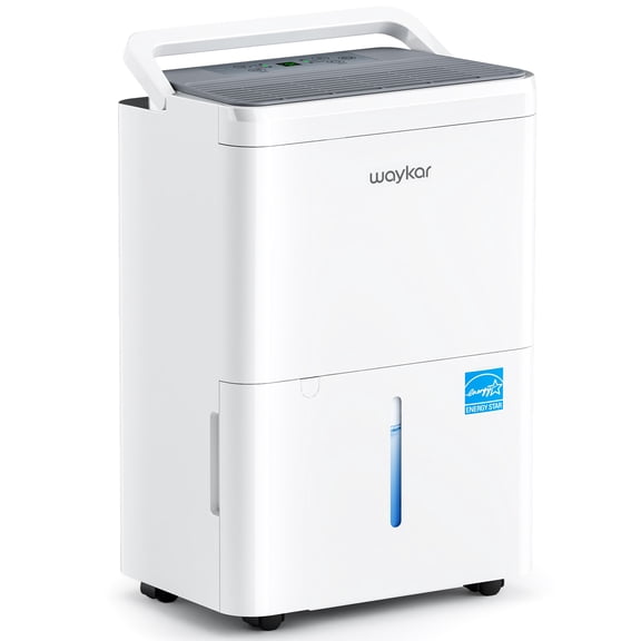 Waykar 30 Pint Dehumidifier for Home, Bedroom & Bathroom, up to 2,000 Sq. Ft., Ultra-Quiet 36dB, Continuous Drain, Auto Defrost, 10 Pint 2025 DOE