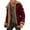 Red, variant on Ketyyh-chn99 Men Rain Jacket 2024 Fashion Fall Men's Flannel Shirts Jackets Men Plus Size Winter Coat Lapel Collar Long Sleeve Padded Leather Jacket Vintage Thicken Coat Sheepskin Jacket Red,L