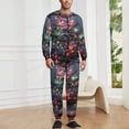 thumbnail image 2 of Christmas Tree Light Men's Pajama Set Sleepwear Pjs Lightweight Long Sleeve Crewneck Shirts and Bottoms Soft Comfy Sleep Sets XL, 2 of 5