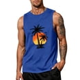 thumbnail image 3 of Yifymode Mens Sleeveless Tank Tops Graphic Workout Gym Shirts Palm Tree Vintage Style T-Shirt, 3 of 5