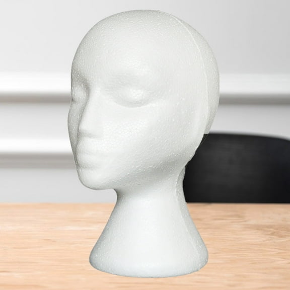 Eonox Foam White Mannequin Head, Lightweight Non-Slip Wig Display Model(21" Circumference, 11" Height)