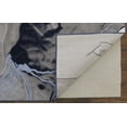thumbnail image 3 of 5' X 7' Blue Gray And Ivory Abstract Power Loom Stain Resistant Area Rug, 3 of 5