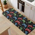 thumbnail image 5 of Colorful Controllers Games Black Pattern Kitchen Rug Mat,Kitchen Runner Rugs Non Skid Washable,Decorative Kitchen Floor Mats for Kitchen,Sink,Laundry,17"x47.2", 5 of 7