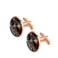 thumbnail image 2 of Elk Men's Dress Shirt Cufflink Set, Elegant Stainless Steel Mens Cufflinks for Formal Events, 2 of 6