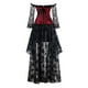 thumbnail image 1 of Corsé de encaje Steampunk para mujer, corsé con hombros descubiertos y falda alta y baja, ropa de fiesta, 1 of 6