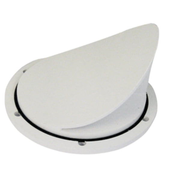 3" White and Black Marine Crown Head Front Cover with O-Ring