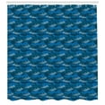 thumbnail image 3 of Ambesonne Blue and White Shower Curtain, Rain Clouds Art, 69"Wx75"L, Blue Dark Blue, 3 of 3
